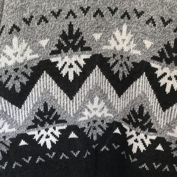 Botany Bay Traders Sz XL Knit Oversized Button Up V Neckline Winter Snowflake - Picture 8 of 10